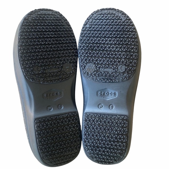 CROCS Neria Pro Graphic Work Clog Sz 5 Blk Floral - Picture 8 of 12
